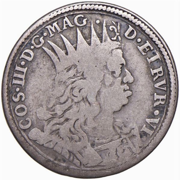 LIVORNO. COSIMO III DE&rsquo; MEDICI (1670-1723) QUARTO DI TOLLERO 1683  - Asta Medaglie napoleoniche, monete toscane di grande modulo. Aurea: monete e medaglie d'oro - Associazione Nazionale - Case d'Asta italiane