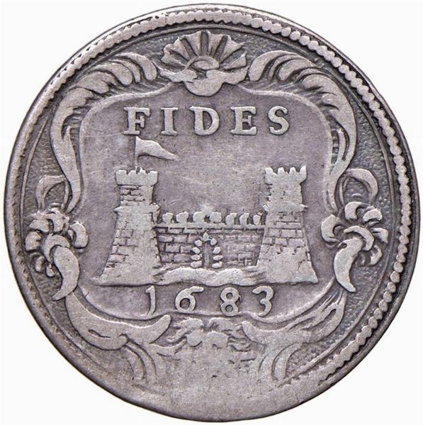 LIVORNO. COSIMO III DE&rsquo; MEDICI (1670-1723) QUARTO DI TOLLERO 1683  - Asta Medaglie napoleoniche, monete toscane di grande modulo. Aurea: monete e medaglie d'oro - Associazione Nazionale - Case d'Asta italiane