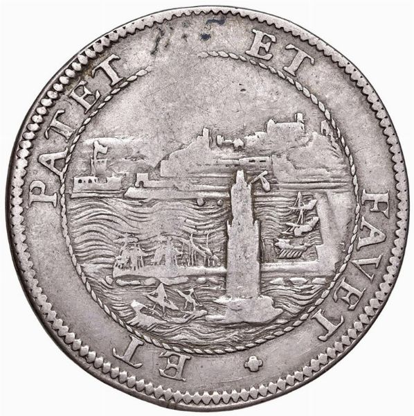 LIVORNO. COSIMO III DE&rsquo; MEDICI (1670-1723) TOLLERO 1685  - Asta Medaglie napoleoniche, monete toscane di grande modulo. Aurea: monete e medaglie d'oro - Associazione Nazionale - Case d'Asta italiane