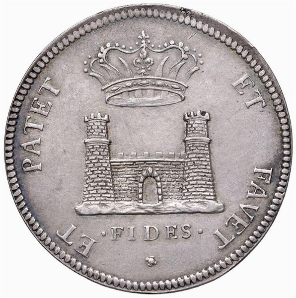 LIVORNO. COSIMO III DE&rsquo; MEDICI (1670-1723) TOLLERO 1712  - Asta Medaglie napoleoniche, monete toscane di grande modulo. Aurea: monete e medaglie d'oro - Associazione Nazionale - Case d'Asta italiane