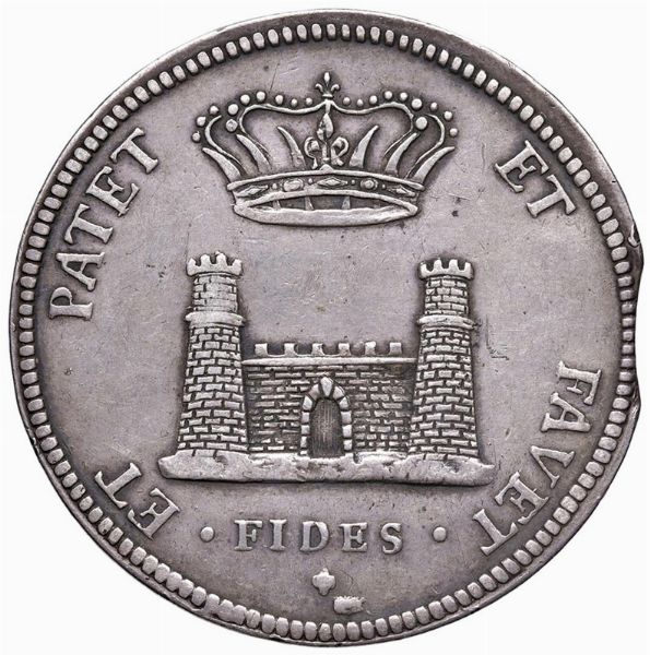 LIVORNO. COSIMO III DE&rsquo; MEDICI (1670-1723) TOLLERO 1720  - Asta Medaglie napoleoniche, monete toscane di grande modulo. Aurea: monete e medaglie d'oro - Associazione Nazionale - Case d'Asta italiane