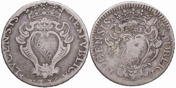 LUCCA. DUE RARE MONETE CON DATA  - Asta Medaglie napoleoniche, monete toscane di grande modulo. Aurea: monete e medaglie d'oro - Associazione Nazionale - Case d'Asta italiane