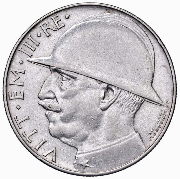 REGNO D&rsquo;ITALIA. VITTORIO EMANUELE III (1900-1943) 20 LIRE ELMETTO  - Asta Medaglie napoleoniche, monete toscane di grande modulo. Aurea: monete e medaglie d'oro - Associazione Nazionale - Case d'Asta italiane