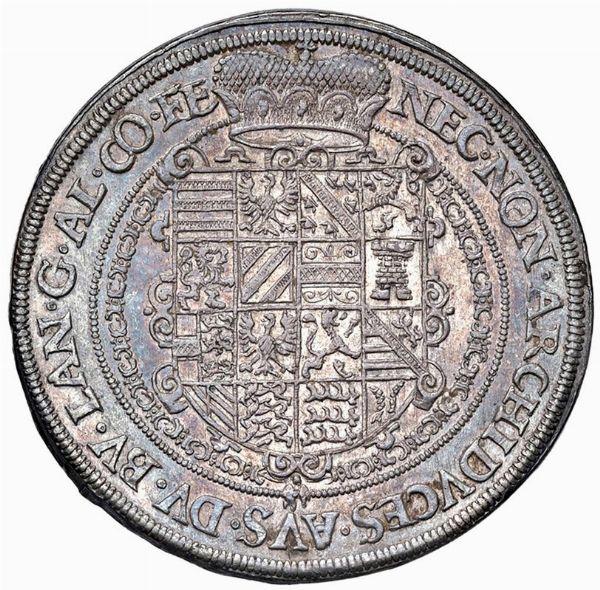 AUSTRIA. SACRO ROMANO IMPERO. RODOLFO II (1576-1612) TALLERO 1610 HALL  - Asta Medaglie napoleoniche, monete toscane di grande modulo. Aurea: monete e medaglie d'oro - Associazione Nazionale - Case d'Asta italiane
