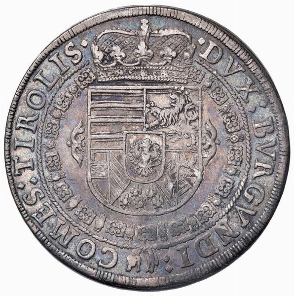 AUSTRIA. SACRO ROMANO IMPERO. LEOPOLDO V ARCIDUCA (1619-1732) TALLERO 1632 HALL  - Asta Medaglie napoleoniche, monete toscane di grande modulo. Aurea: monete e medaglie d'oro - Associazione Nazionale - Case d'Asta italiane