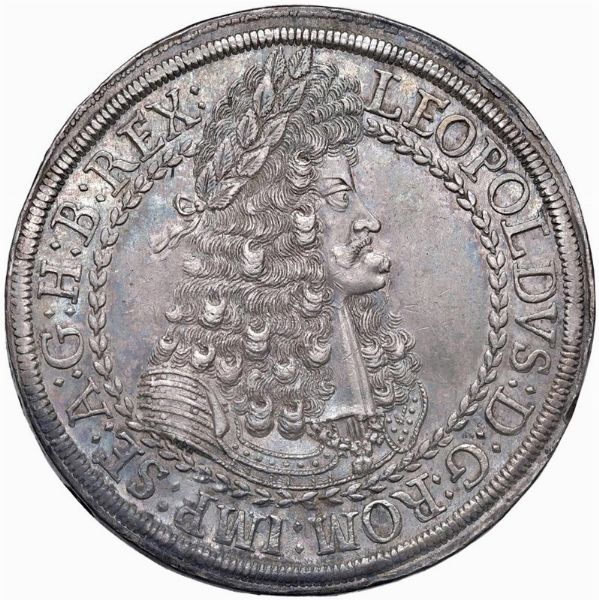 AUSTRIA. SACRO ROMANO IMPERO. LEOPOLDO I (1658-1705) DOPPIO TALLERO HALL  - Asta Medaglie napoleoniche, monete toscane di grande modulo. Aurea: monete e medaglie d'oro - Associazione Nazionale - Case d'Asta italiane