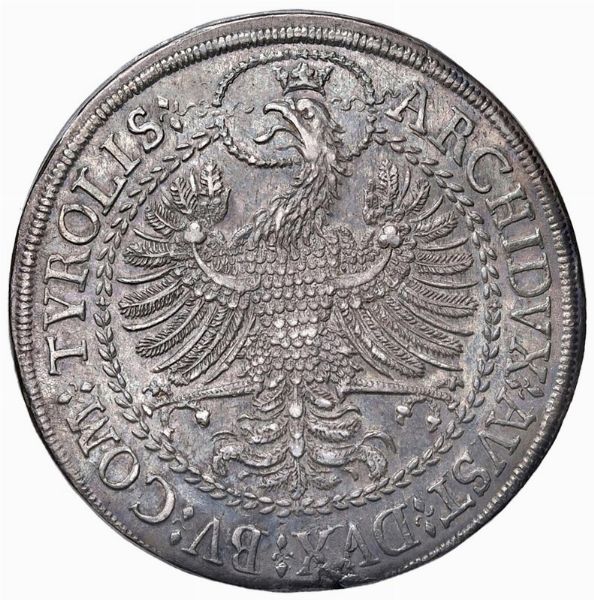 AUSTRIA. SACRO ROMANO IMPERO. LEOPOLDO I (1658-1705) DOPPIO TALLERO HALL  - Asta Medaglie napoleoniche, monete toscane di grande modulo. Aurea: monete e medaglie d'oro - Associazione Nazionale - Case d'Asta italiane