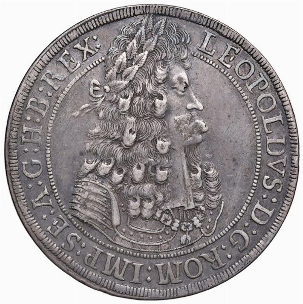 AUSTRIA. SACRO ROMANO IMPERO. LEOPOLDO I (1658-1705) TALLERO 1701 HALL  - Asta Medaglie napoleoniche, monete toscane di grande modulo. Aurea: monete e medaglie d'oro - Associazione Nazionale - Case d'Asta italiane