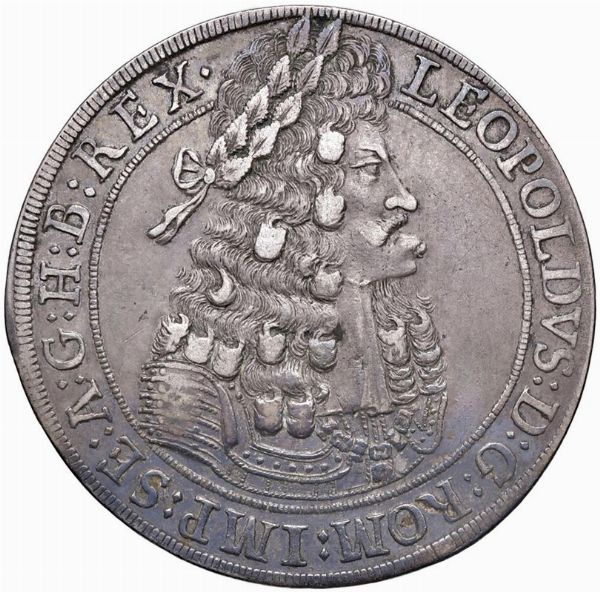 AUSTRIA. SACRO ROMANO IMPERO. LEOPOLDO I (1658-1705) TALLERO 1701 HALL  - Asta Medaglie napoleoniche, monete toscane di grande modulo. Aurea: monete e medaglie d'oro - Associazione Nazionale - Case d'Asta italiane