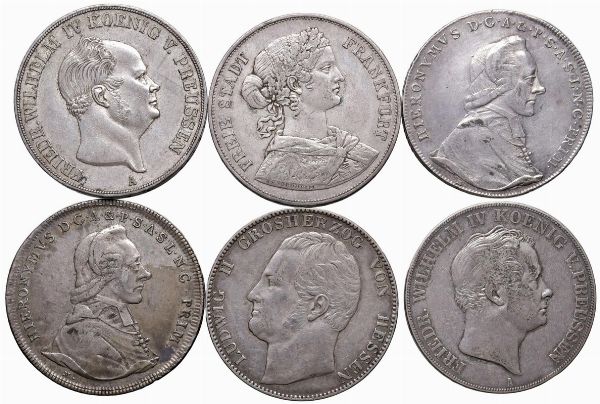 AUSTRIA. SEI TALLERI IN ARGENTO  - Asta Medaglie napoleoniche, monete toscane di grande modulo. Aurea: monete e medaglie d'oro - Associazione Nazionale - Case d'Asta italiane