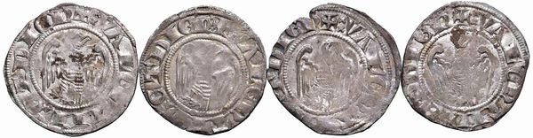 FRANCIA. QUATTRO GROSSI DI JEAN DE GEN&Egrave;VE VESCOVO DI VALENCE E DI&Eacute; (1285-1297)  - Asta Medaglie napoleoniche, monete toscane di grande modulo. Aurea: monete e medaglie d'oro - Associazione Nazionale - Case d'Asta italiane