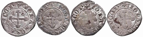 FRANCIA. QUATTRO GROSSI DI JEAN DE GEN&Egrave;VE VESCOVO DI VALENCE E DI&Eacute; (1285-1297)  - Asta Medaglie napoleoniche, monete toscane di grande modulo. Aurea: monete e medaglie d'oro - Associazione Nazionale - Case d'Asta italiane