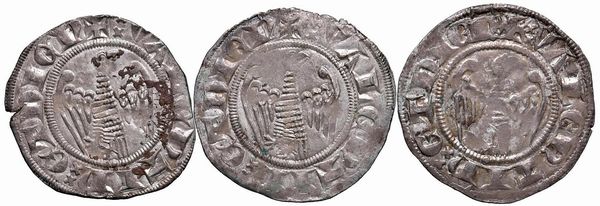 FRANCIA. TRE GROSSI DI JEAN DE GEN&Egrave;VE VESCOVO DI VALENCE E DI&Eacute; (1285-1297)  - Asta Medaglie napoleoniche, monete toscane di grande modulo. Aurea: monete e medaglie d'oro - Associazione Nazionale - Case d'Asta italiane