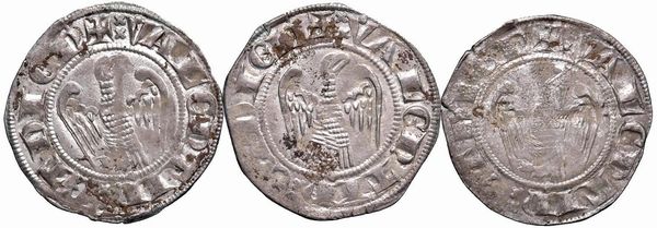 FRANCIA. TRE GROSSI DI JEAN DE GEN&Egrave;VE VESCOVO DI VALENCE E DI&Eacute; (1285-1297)  - Asta Medaglie napoleoniche, monete toscane di grande modulo. Aurea: monete e medaglie d'oro - Associazione Nazionale - Case d'Asta italiane