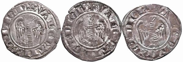 FRANCIA. TRE GROSSI DI JEAN DE GEN&Egrave;VE VESCOVO DI VALENCE E DI&Eacute; (1285-1297)  - Asta Medaglie napoleoniche, monete toscane di grande modulo. Aurea: monete e medaglie d'oro - Associazione Nazionale - Case d'Asta italiane