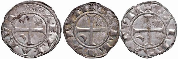 FRANCIA. TRE GROSSI ANONIMI ARCIVESCOVILI DI LYON (SECC. XIII-IV)  - Asta Medaglie napoleoniche, monete toscane di grande modulo. Aurea: monete e medaglie d'oro - Associazione Nazionale - Case d'Asta italiane