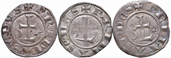 FRANCIA. TRE GROSSI ANONIMI ARCIVESCOVILI DI LYON (SECC. XIII-IV)  - Asta Medaglie napoleoniche, monete toscane di grande modulo. Aurea: monete e medaglie d'oro - Associazione Nazionale - Case d'Asta italiane