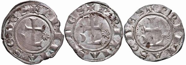 FRANCIA. TRE GROSSI ANONIMI ARCIVESCOVILI DI LYON (SECC. XIII-IV)  - Asta Medaglie napoleoniche, monete toscane di grande modulo. Aurea: monete e medaglie d'oro - Associazione Nazionale - Case d'Asta italiane