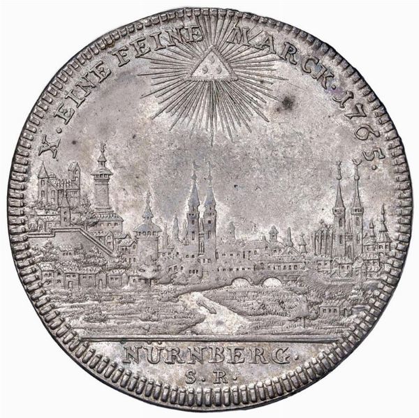 GERMANIA. NORIMBERGA. GIUSEPPE II (1765-1790) TALLERO 1765  - Asta Medaglie napoleoniche, monete toscane di grande modulo. Aurea: monete e medaglie d'oro - Associazione Nazionale - Case d'Asta italiane