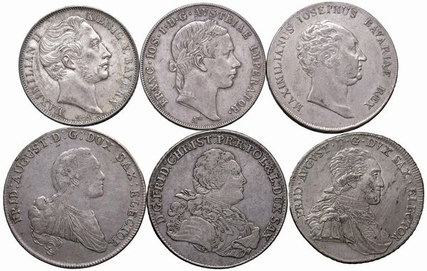 VARI STATI. SEI MONETE IN ARGENTO.  - Asta Medaglie napoleoniche, monete toscane di grande modulo. Aurea: monete e medaglie d'oro - Associazione Nazionale - Case d'Asta italiane