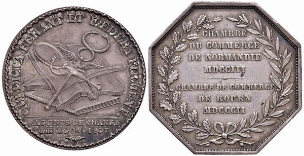 DUE MEDAGLIE NAPOLEONICHE IN ARGENTO  - Asta Medaglie napoleoniche, monete toscane di grande modulo. Aurea: monete e medaglie d'oro - Associazione Nazionale - Case d'Asta italiane