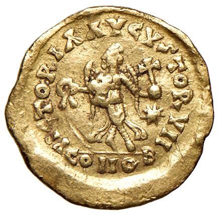 CONIAZIONE BARBARICA (VISIGOTA?) A NOME DI LEO I (457-474). ZECCA INCERTA. TREMISSE  - Asta Medaglie napoleoniche, monete toscane di grande modulo. Aurea: monete e medaglie d'oro - Associazione Nazionale - Case d'Asta italiane