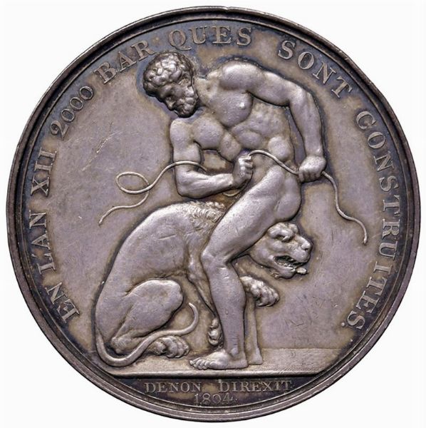 MEDAGLIA IN ARGENTO PER IL CAMP DE BOLOUGNE  1804 OP. DROZ  - Asta Medaglie napoleoniche, monete toscane di grande modulo. Aurea: monete e medaglie d'oro - Associazione Nazionale - Case d'Asta italiane