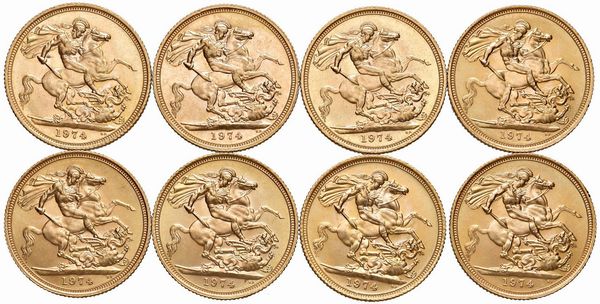 GRAN BRETAGNA. OTTO STERLINE  - Asta Medaglie napoleoniche, monete toscane di grande modulo. Aurea: monete e medaglie d'oro - Associazione Nazionale - Case d'Asta italiane