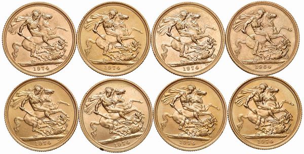 GRAN BRETAGNA. OTTO STERLINE  - Asta Medaglie napoleoniche, monete toscane di grande modulo. Aurea: monete e medaglie d'oro - Associazione Nazionale - Case d'Asta italiane