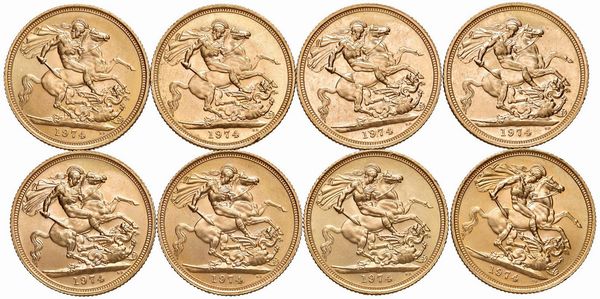 GRAN BRETAGNA. OTTO STERLINE  - Asta Medaglie napoleoniche, monete toscane di grande modulo. Aurea: monete e medaglie d'oro - Associazione Nazionale - Case d'Asta italiane