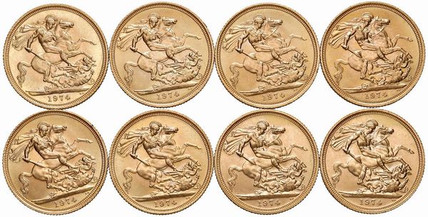 GRAN BRETAGNA. OTTO STERLINE  - Asta Medaglie napoleoniche, monete toscane di grande modulo. Aurea: monete e medaglie d'oro - Associazione Nazionale - Case d'Asta italiane