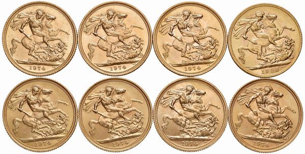 GRAN BRETAGNA. OTTO STERLINE  - Asta Medaglie napoleoniche, monete toscane di grande modulo. Aurea: monete e medaglie d'oro - Associazione Nazionale - Case d'Asta italiane