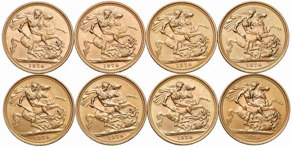 GRAN BRETAGNA. OTTO STERLINE  - Asta Medaglie napoleoniche, monete toscane di grande modulo. Aurea: monete e medaglie d'oro - Associazione Nazionale - Case d'Asta italiane