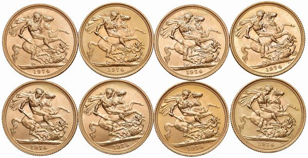 GRAN BRETAGNA. OTTO STERLINE  - Asta Medaglie napoleoniche, monete toscane di grande modulo. Aurea: monete e medaglie d'oro - Associazione Nazionale - Case d'Asta italiane