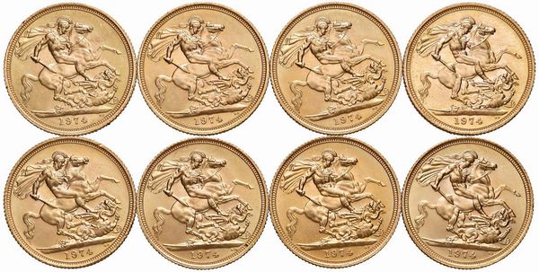 GRAN BRETAGNA. OTTO STERLINE  - Asta Medaglie napoleoniche, monete toscane di grande modulo. Aurea: monete e medaglie d'oro - Associazione Nazionale - Case d'Asta italiane