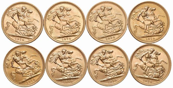 GRAN BRETAGNA. OTTO STERLINE  - Asta Medaglie napoleoniche, monete toscane di grande modulo. Aurea: monete e medaglie d'oro - Associazione Nazionale - Case d'Asta italiane