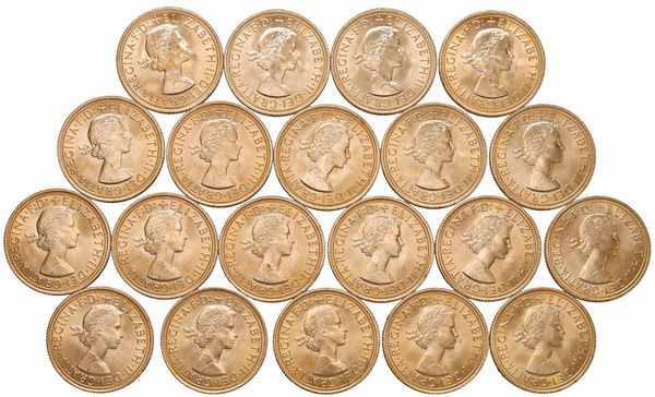 GRAN BRETAGNA. VENTI STERLINE  - Asta Medaglie napoleoniche, monete toscane di grande modulo. Aurea: monete e medaglie d'oro - Associazione Nazionale - Case d'Asta italiane