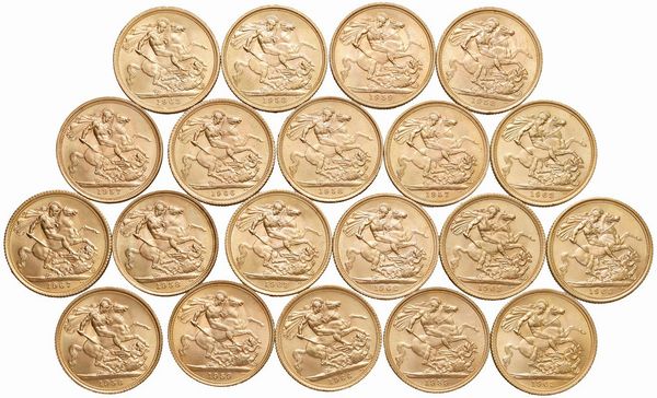 GRAN BRETAGNA. VENTI STERLINE  - Asta Medaglie napoleoniche, monete toscane di grande modulo. Aurea: monete e medaglie d'oro - Associazione Nazionale - Case d'Asta italiane