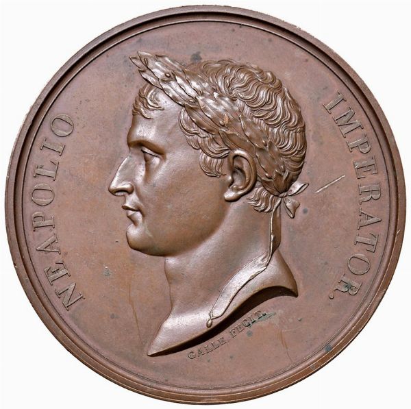 MEDAGLIA IN BRONZO AN. XIII TUTELA PRAESENS OP. GALLE-PRUHDOM & JEUFFROY  - Asta Medaglie napoleoniche, monete toscane di grande modulo. Aurea: monete e medaglie d'oro - Associazione Nazionale - Case d'Asta italiane