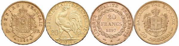 VARI STATI. QUATTRO MARENGHI  - Asta Medaglie napoleoniche, monete toscane di grande modulo. Aurea: monete e medaglie d'oro - Associazione Nazionale - Case d'Asta italiane