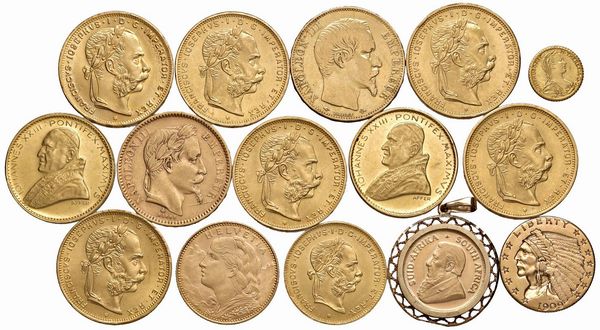 VARI STATI. QUINDICI MONETE E MEDAGLIE IN ORO  - Asta Medaglie napoleoniche, monete toscane di grande modulo. Aurea: monete e medaglie d'oro - Associazione Nazionale - Case d'Asta italiane