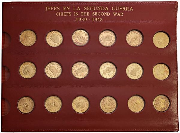 DICIOTTO MEDAGLIE IN ORO DEI CAPI DELLA SECONDA GUERRA MONDIALE. SERIE EMESSA DAL BANCO ITALO-VENEZUELANO  - Asta Medaglie napoleoniche, monete toscane di grande modulo. Aurea: monete e medaglie d'oro - Associazione Nazionale - Case d'Asta italiane
