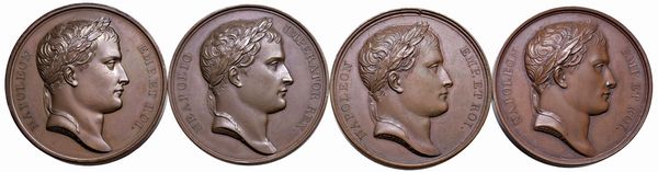 QUATTRO MEDAGLIE NAPOLEONICHE IN BRONZO  - Asta Medaglie napoleoniche, monete toscane di grande modulo. Aurea: monete e medaglie d'oro - Associazione Nazionale - Case d'Asta italiane