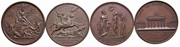 QUATTRO MEDAGLIE NAPOLEONICHE IN BRONZO  - Asta Medaglie napoleoniche, monete toscane di grande modulo. Aurea: monete e medaglie d'oro - Associazione Nazionale - Case d'Asta italiane
