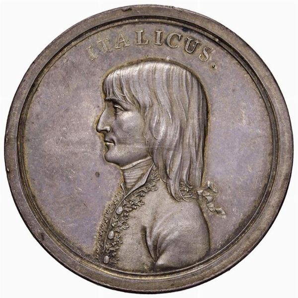 MEDAGLIA IN ARGENTO PER IL CONGRESSO A RASTADT 1798  - Asta Medaglie napoleoniche, monete toscane di grande modulo. Aurea: monete e medaglie d'oro - Associazione Nazionale - Case d'Asta italiane