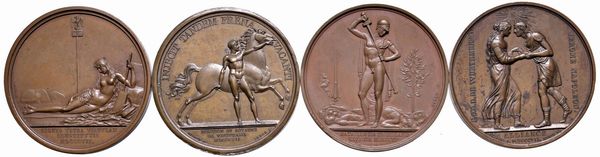 QUATTRO MEDAGLIE NAPOLEONICHE IN BRONZO  - Asta Medaglie napoleoniche, monete toscane di grande modulo. Aurea: monete e medaglie d'oro - Associazione Nazionale - Case d'Asta italiane