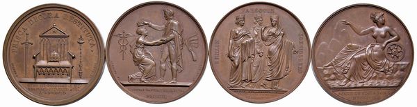 QUATTRO MEDAGLIE NAPOLEONICHE IN BRONZO  - Asta Medaglie napoleoniche, monete toscane di grande modulo. Aurea: monete e medaglie d'oro - Associazione Nazionale - Case d'Asta italiane
