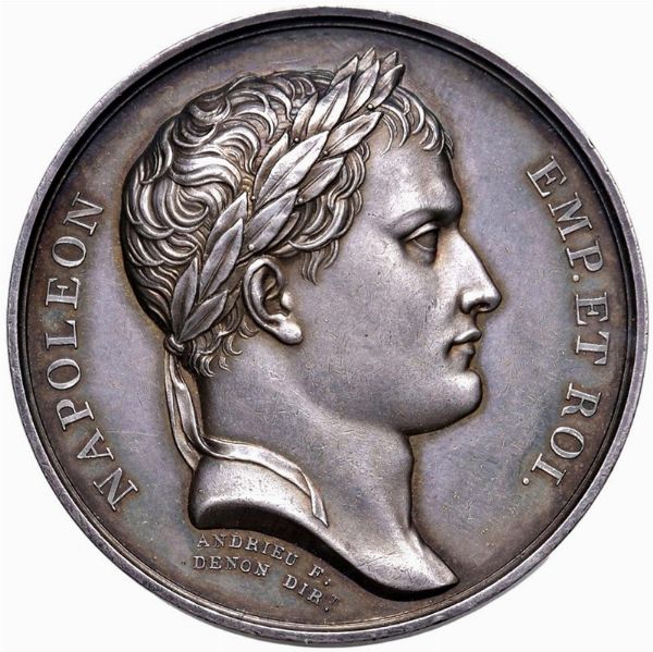 MEDAGLIA IN ARGENTO PER LA CREAZIONE DEL DUCATO DI VARSAVIA 1807 OP. ANDRIEU & DENON  - Asta Medaglie napoleoniche, monete toscane di grande modulo. Aurea: monete e medaglie d'oro - Associazione Nazionale - Case d'Asta italiane