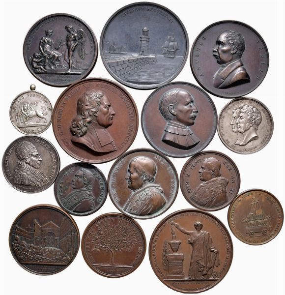 QUINDICI MEDAGLIE. ALCUNE RARE.  - Asta Medaglie napoleoniche, monete toscane di grande modulo. Aurea: monete e medaglie d'oro - Associazione Nazionale - Case d'Asta italiane