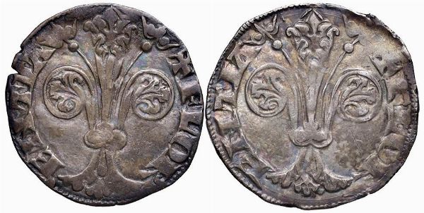 FIRENZE. REPUBBLICA (SEC.XIII-1532) DUE GROSSI POPOLINI  - Asta Medaglie napoleoniche, monete toscane di grande modulo. Aurea: monete e medaglie d'oro - Associazione Nazionale - Case d'Asta italiane